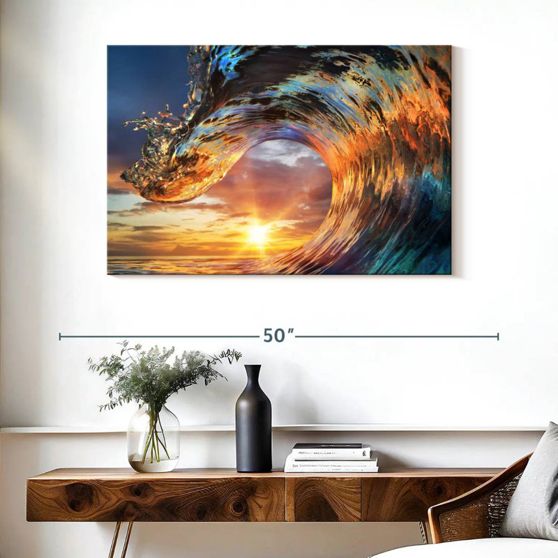 Gillard Curling Ocean Wave, 26" H x 39" W