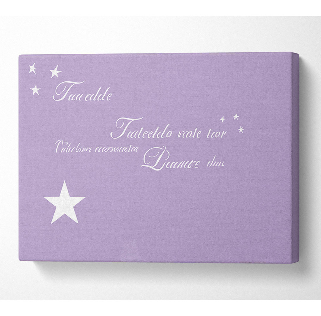 Kinderzimmer Zitat Twinkle Twinkle Little Star 1 Flieder - Druck