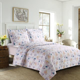 Anniston Jersey Knit Floral Quilt Set
