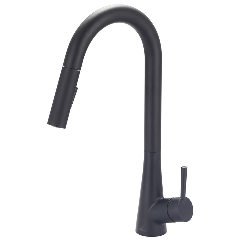 Olympia Faucets Pull Down Kitchen Faucet, Matte Black