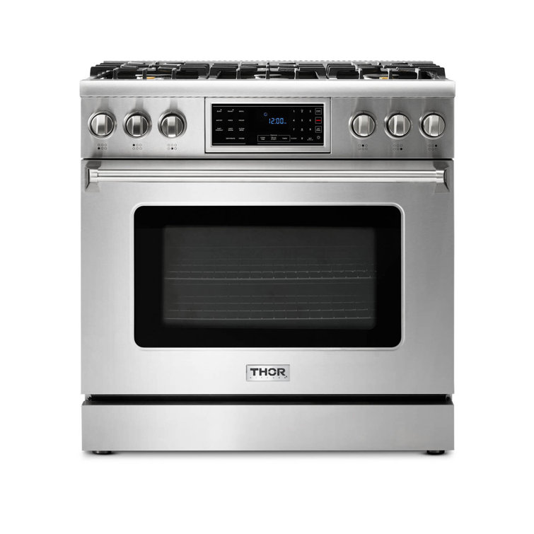 Thor Kitchen 36" Tilt Panel Gas Range with Air Fry Function