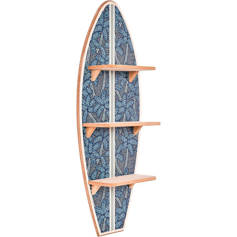 Tablettes murales à motif de planche de surf bleu marine Art Decor Reyn Spooner