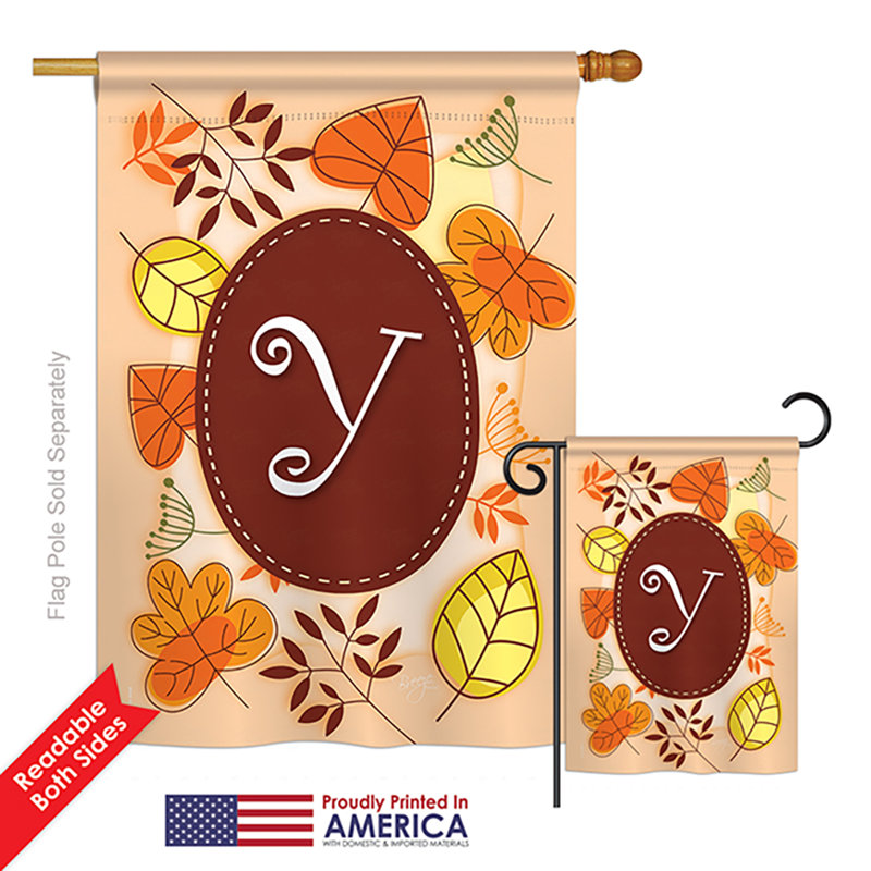 Drapeau de polyester à 2 côtés en polyester automne initial automne, Y