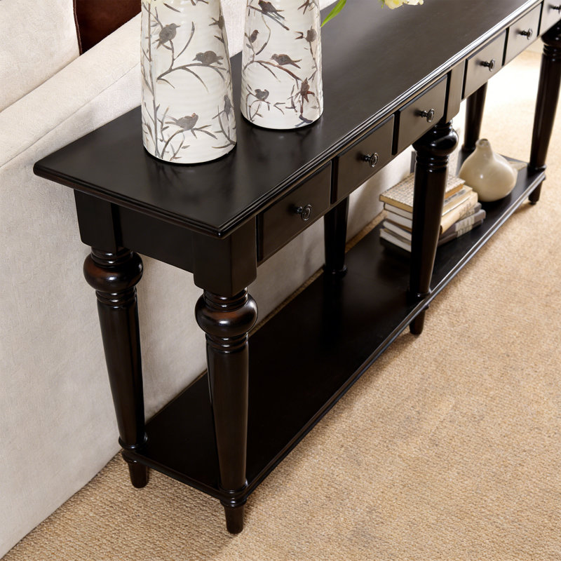 Élégante console à tiroir en bois, H 31,5 po x l 70,87 po x P 17,72 po