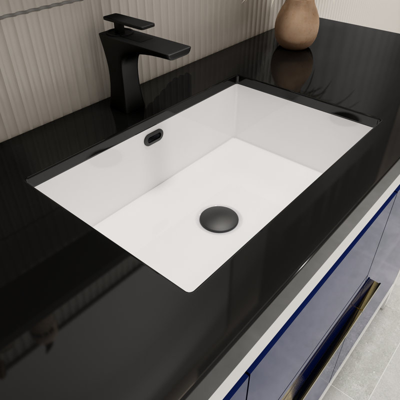 Raghida 58.82'' Single Bathroom Vanity with Plastic Top, High Gloss Night Blue