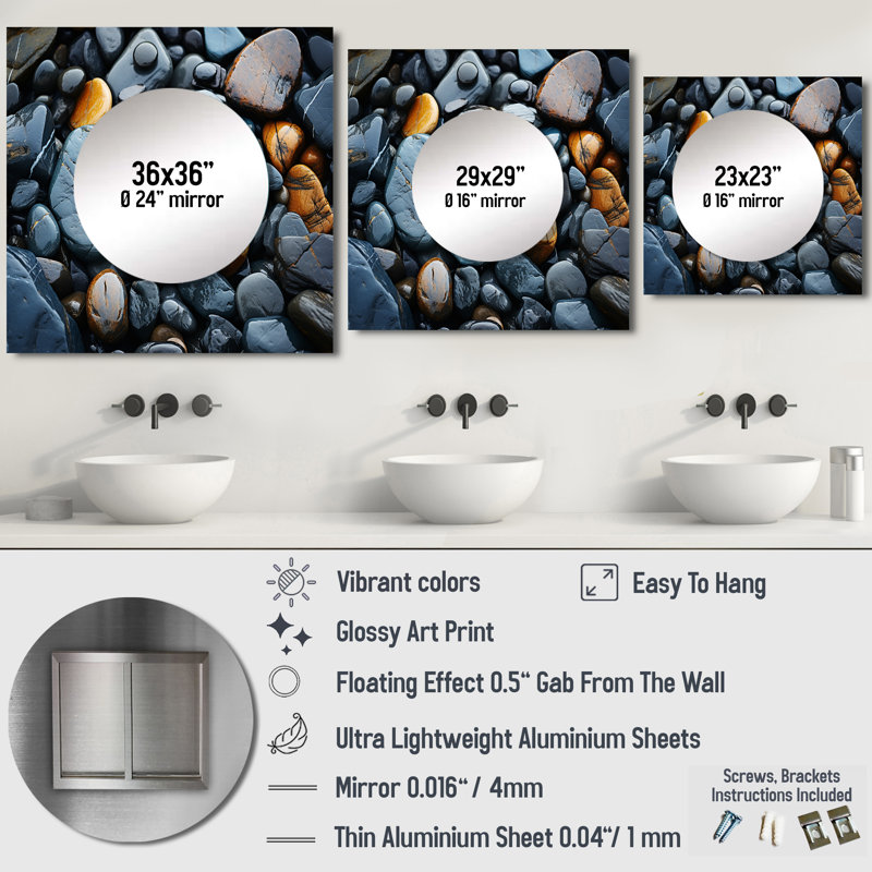 Décoration murale pour chambre à coucher Rocky Beach, 23 po x 23 po