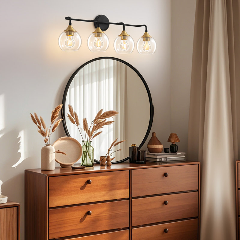Scheider Dimmable Bathroom Vanity Light, 4, Black