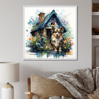 Cozy Sheltie Cottage - Art mural chien