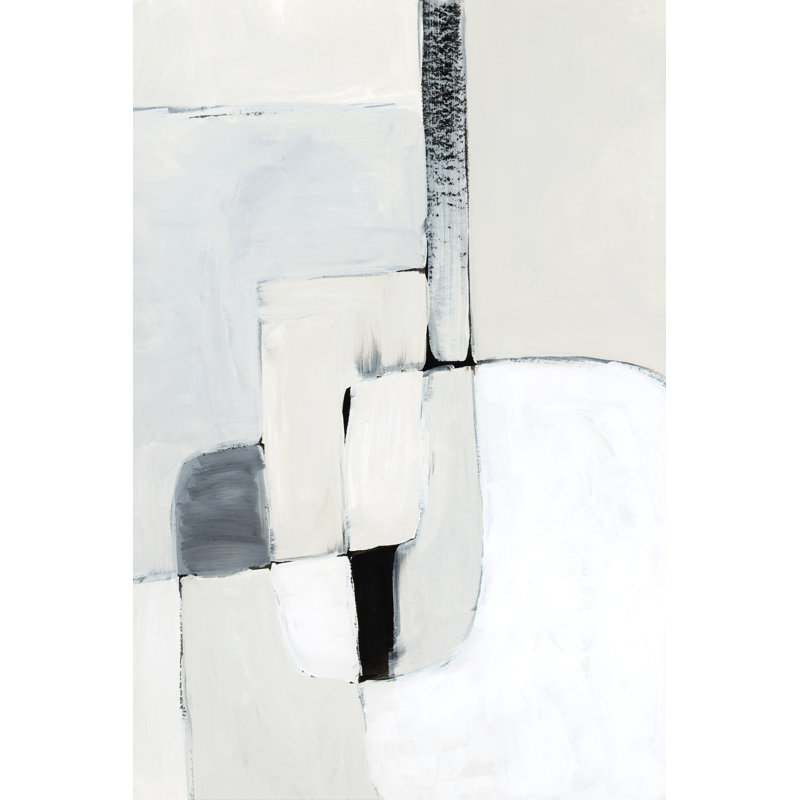 Soft Spoken I - Painting on Canvas, 91 cm H x 61 cm W, Black Floater Frame