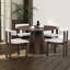 Table de salle à manger pliante, table de salle à manger polyvalente avec 2 roues et 2 supports de rangement, table de salle à manger pliante, couleur bois de poire