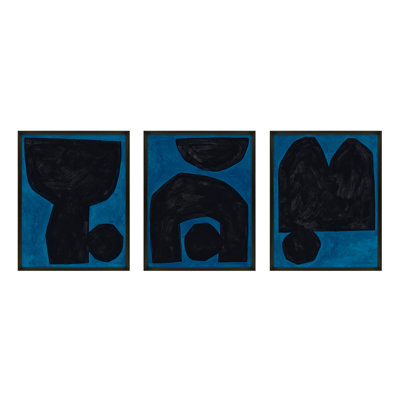 Module Shauna sur bleu. Ensemble de 3 - ensemble de 3 cadres photo