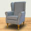 74cm Wide Tufted Wingback Chair-95847403