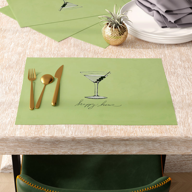 Ensemble de napperons 4 pièces Josefien Martini, Vert clair
