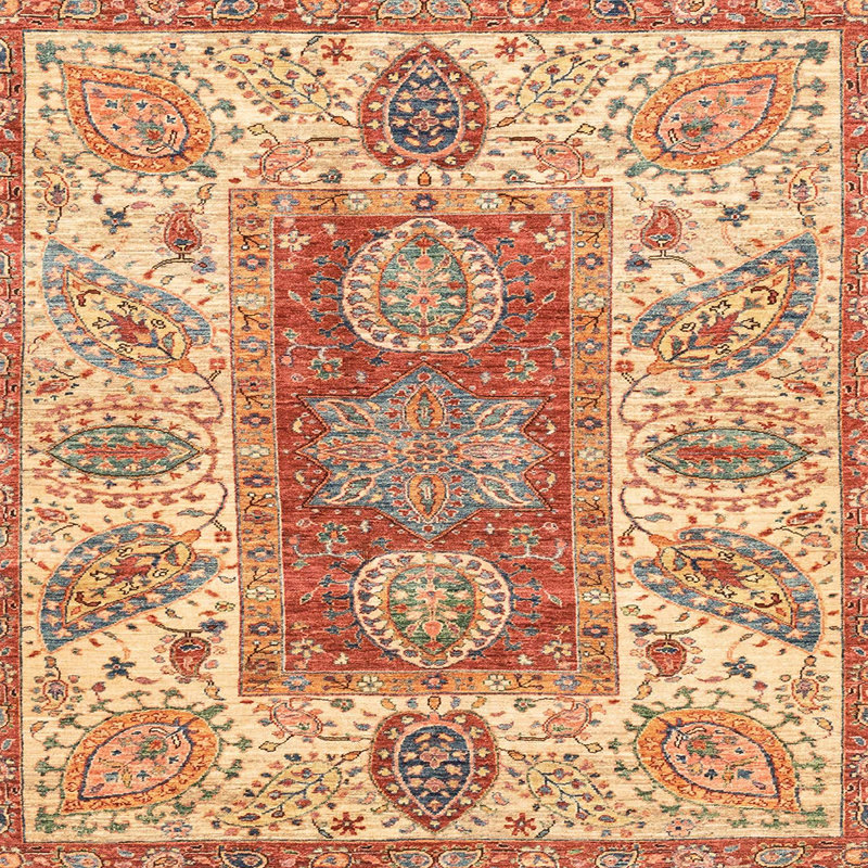 Abstract Indoor Rug, Square 7'