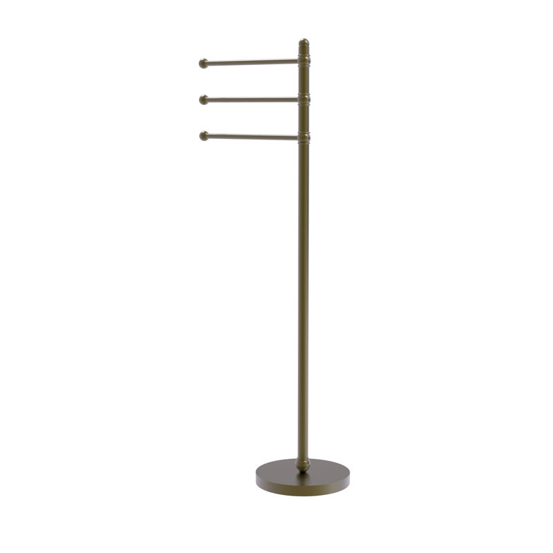 Porte-serviettes sur pied, Laiton antique