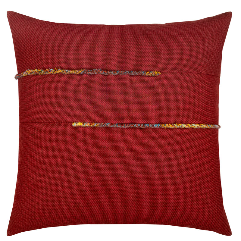 Micro Fringe Outdoor Square Sunbrella® Pillow Cover & Insert, Square 20", Carbon