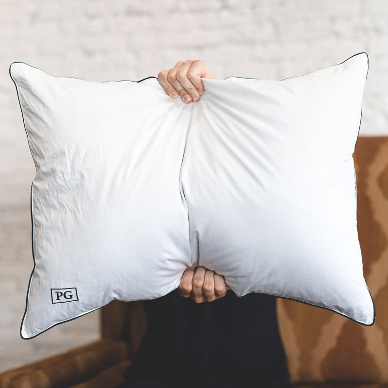 White Goose Down Pillow - Soft Pillow, Queen
