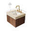 Meuble-lavabo flottant en contreplaqué avec double porte, comptoir en pierre et bassin pré-percé-129470654-129470655