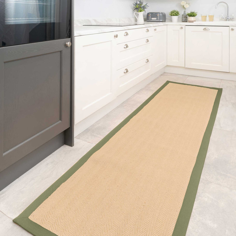 Hendrickson No Pattern And Not Solid Colour Hand Woven Area Rug, Runner 70 x 240cm
