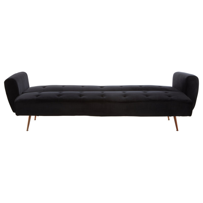 Dill Velvet Sofa Bed, Black