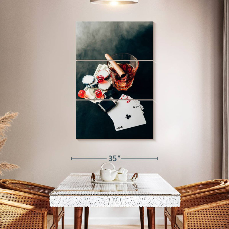 Senne Casino Cigar And Drink, 50" H x 32" W