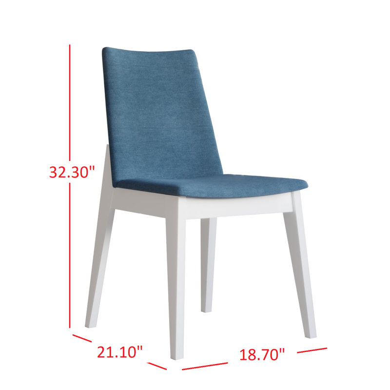 Chaise parsons rembourrée en tissu et lin