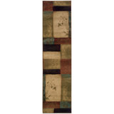 Tapis beige / vert à motif abstrait Gary