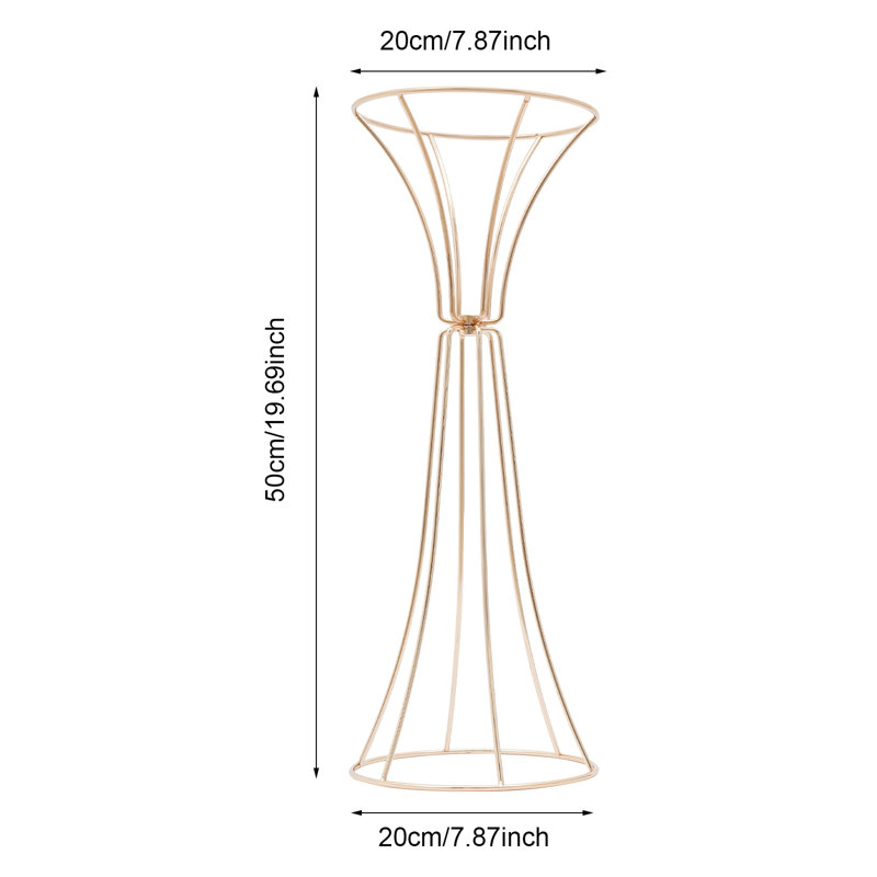 6Pcs Wedding Metal Flower Stand, Gold