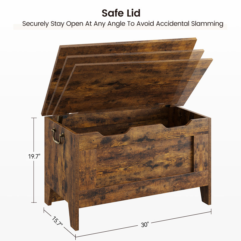 Coffre de rangement, banc de rangement, Brun