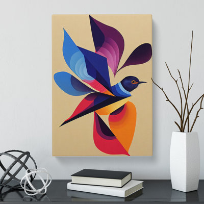Perlowitz Swallow Bird Abstract Vol.4 - Wrapped Canvas