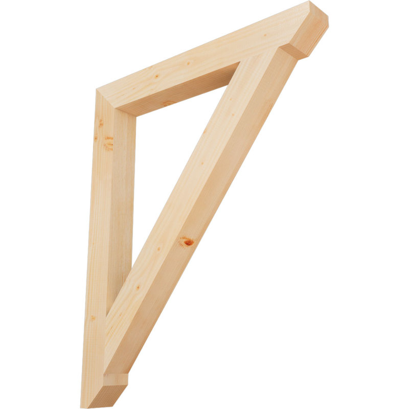Wood Bracket/Corbel, Douglas Fir, 42" H x 3.5" W x 34" D