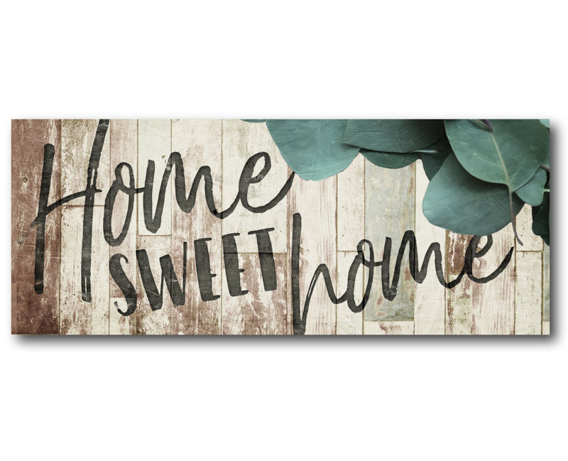 « home doux home », art textuel sur toile