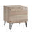 20-Inch Rustic Gray Fluted 2-Drawer Nightstand