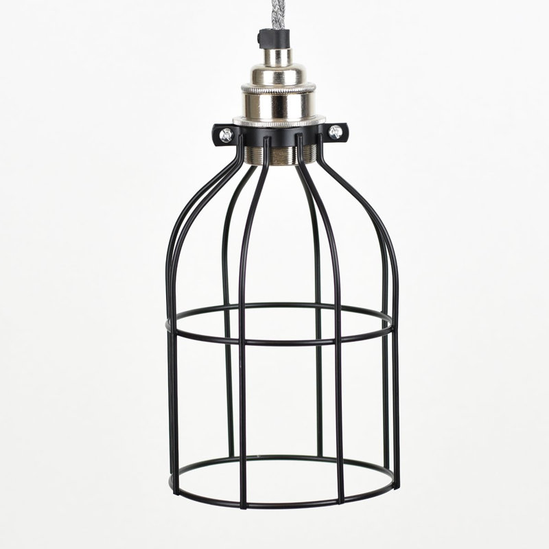 19 cm H Novelty Pendant Shade ( Screw On ), Jet Black