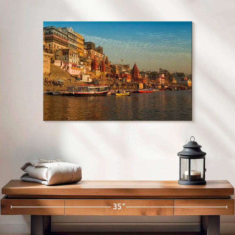 Kavia River Ganges à Varanasi, H 16 po x l 24 po