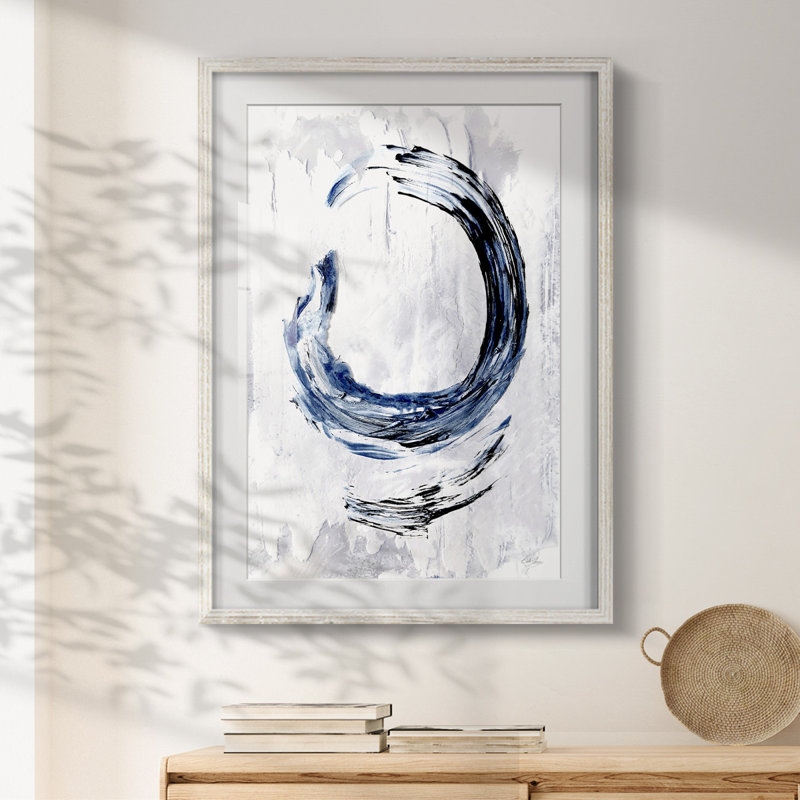Moonglade I -Framed Print, 28.5" H x 20.5" W, White