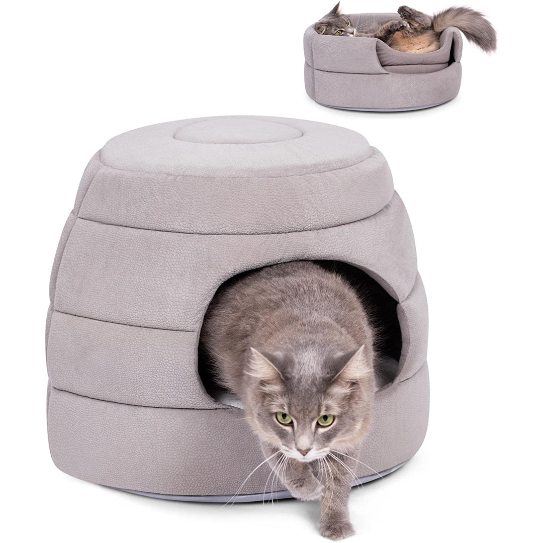 BirdRock Home Tucker Murphy Pet Tucker Murphy Pet 2 In 1 Pet Bed For Cats Or Small Dogs - Cozy Cat Cave Or Plush Dog Bed - Indoor Teepee House For Pets BirdRock Home 