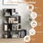 39.5'' H X 31.5'' W S-Shaped Bookshelf, Geometric Bookcase w/Open Shelves-1857918221