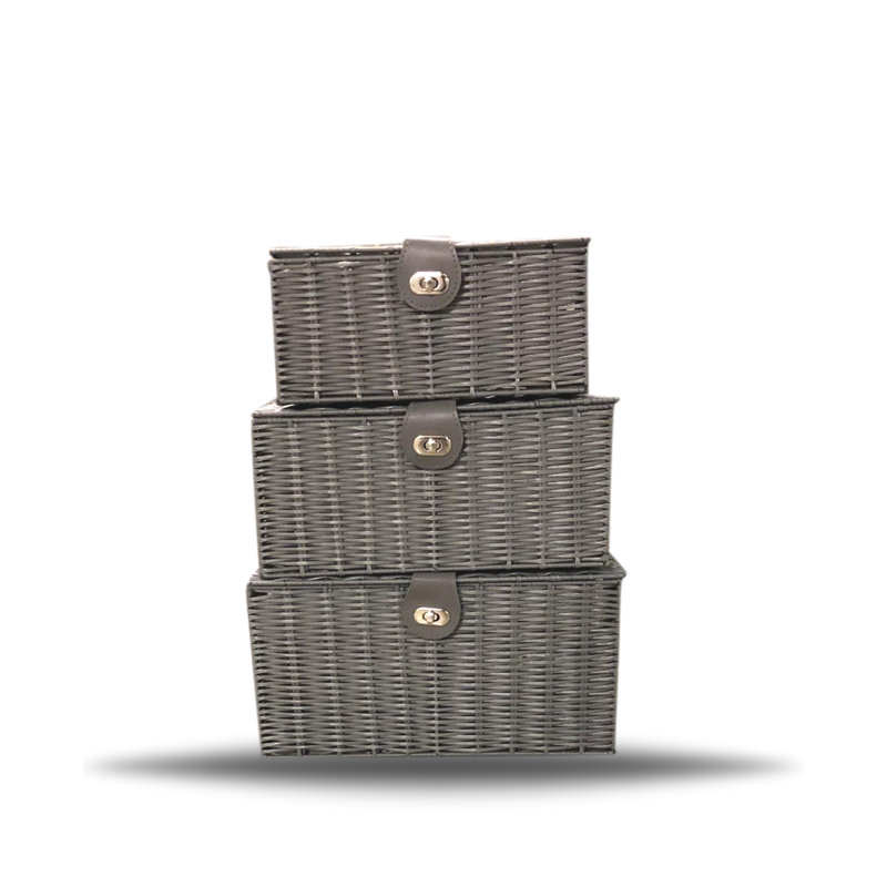 Brambly Cottage Wicker Basket, Grey