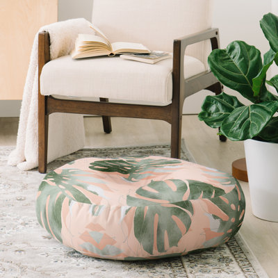 Coussin de sol iveta abolina bohémien monstera