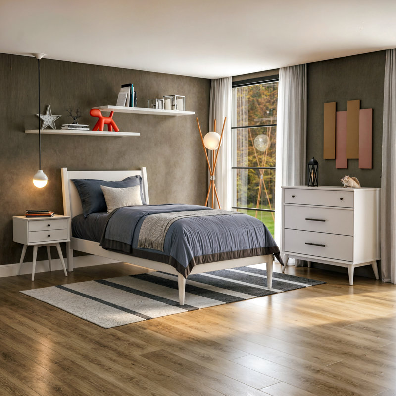 Mid Century Panel Bedroom Set