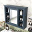Armoire murale de salle de bain avec miroir et tablettes de rangement-115142044
