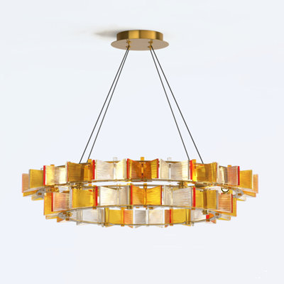 Lustre 24 po doré