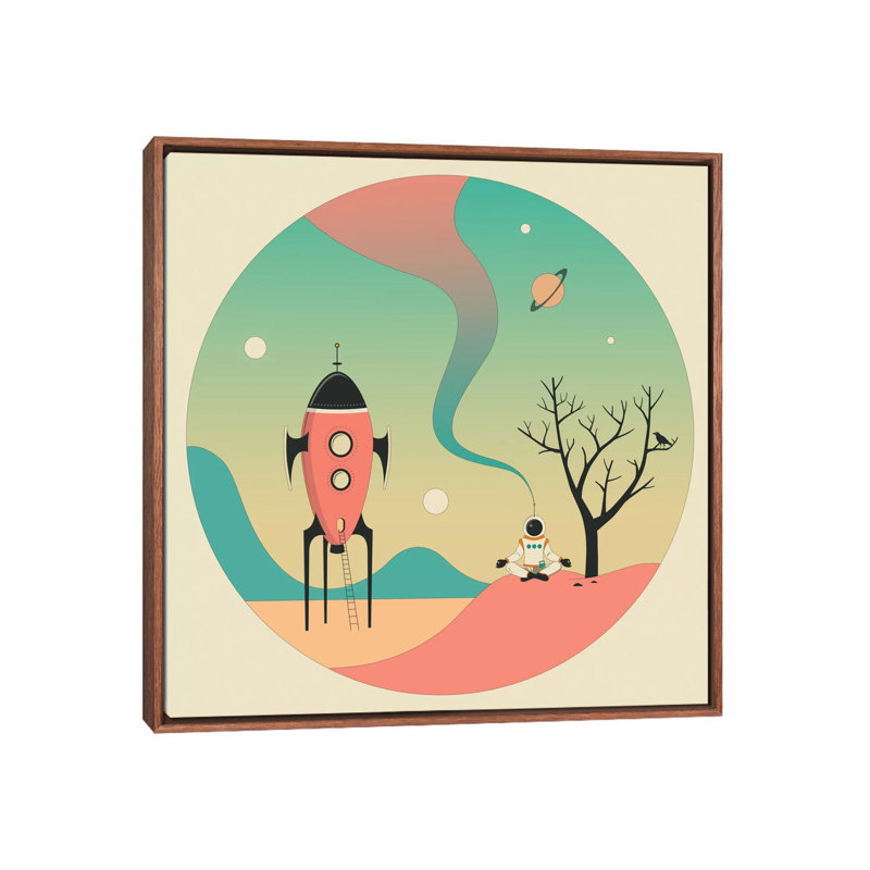 Explorez II, art encadré pour enfants, Toile classique avec cadre brun, H 60 po x l 40po x P 1,5 po