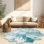Tapis bleu botanique à effet 3D Impriano Flowers-817563086