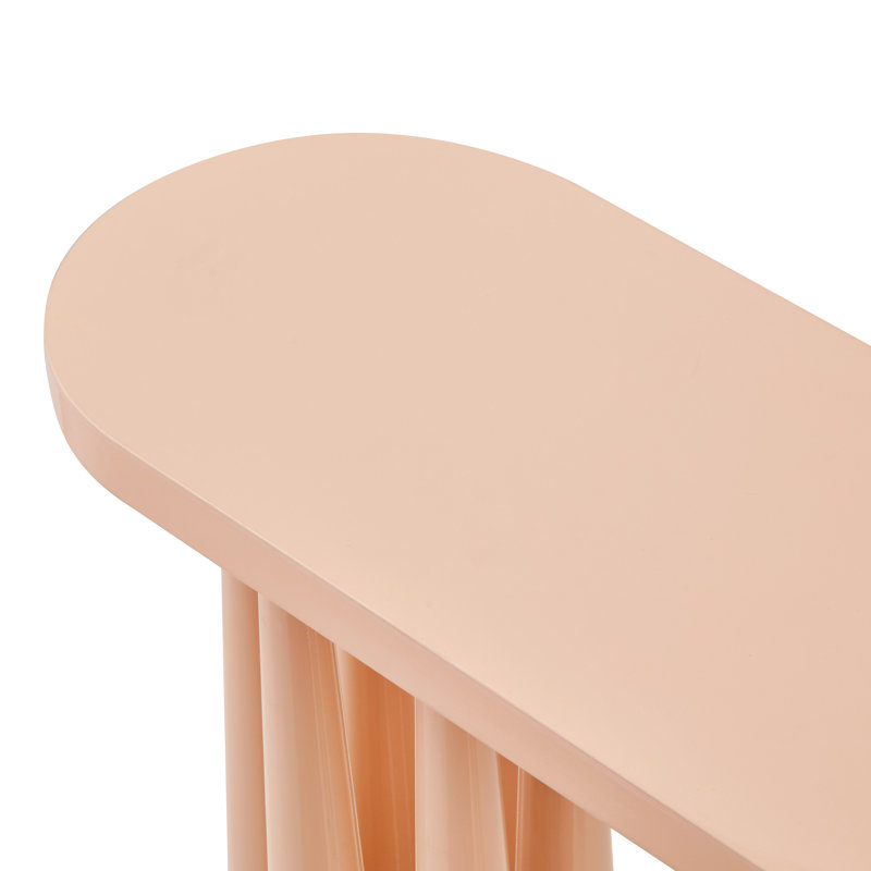 Glossy Console Table, Peach Rose