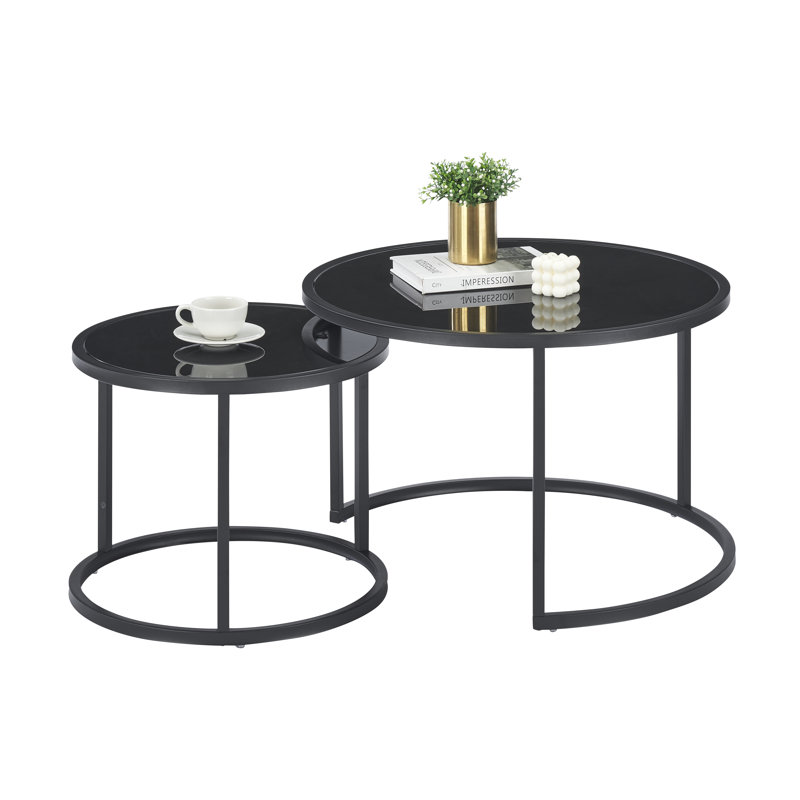 Creary Frame Coffee Table, Black, Black