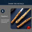 Bamboo Handle Stainless Steel Flatware Set - 30 Pieces Knives, Forks, Spoons For Home Or Restaurant