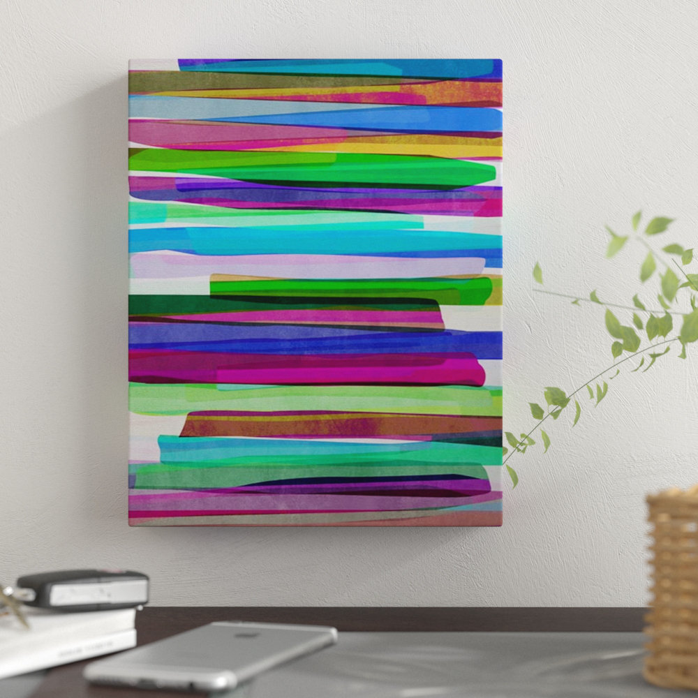 " Colorful Stripes " by Mareike Boehmer East Urban Home