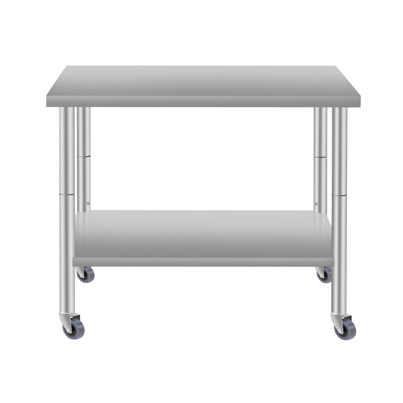 Table de travail commerciale, H 34 po x L 24 po x l 24 po